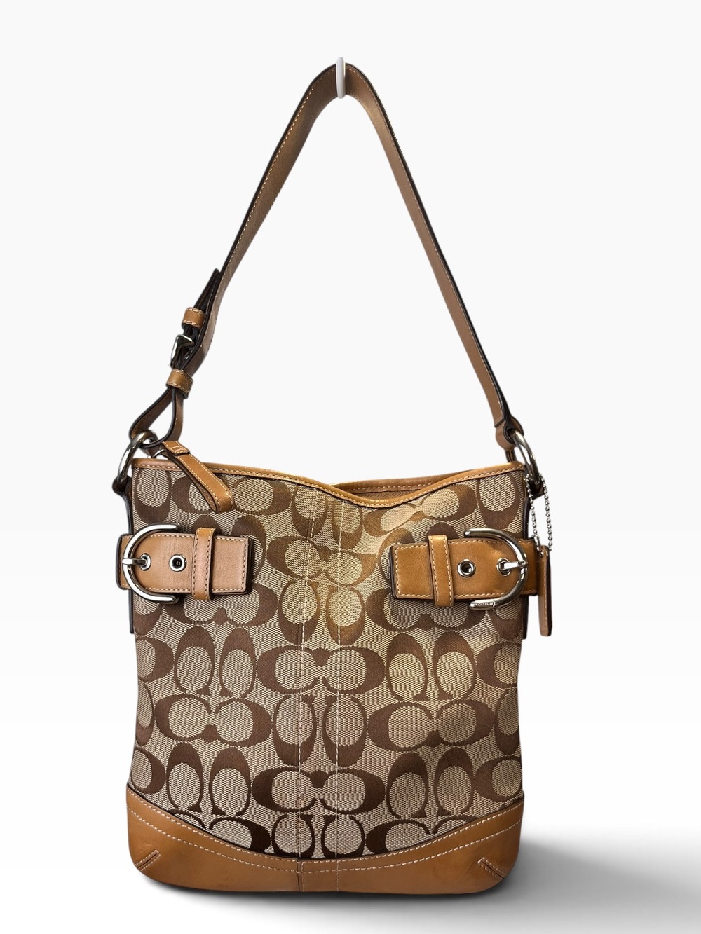 Coach Vintage 2005 Soho Signature Jacquard Shoulder Bag 3577 Brown Hobo